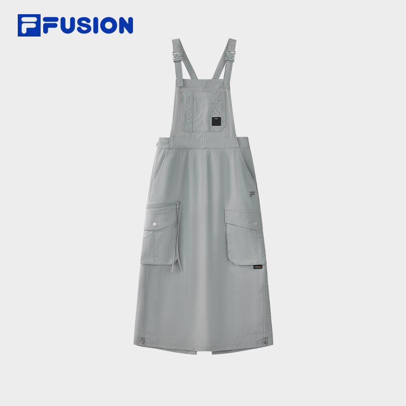 FILA FUSION  WORKWEAR METRO PORTAL Women Overalls (Jumpsuit Dress) (Ash)