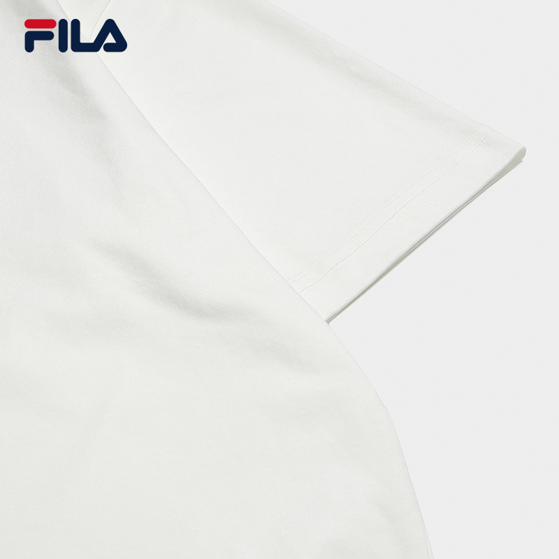 FILA CORE Men ORIGINALE Knitted Short Sleeve Top WHITE