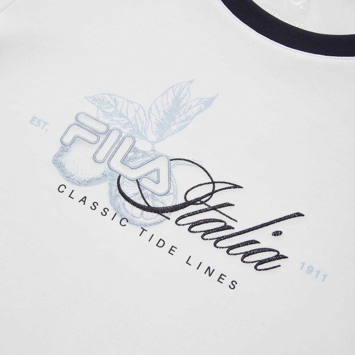 FILA KIDS WHITE LINE Girls Short Sleeves T-Shirt