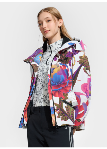 FILA CORE ATHLETICS SKI FILA X JAMES JEAN Women Mid Length Down Jacket (Full Print)