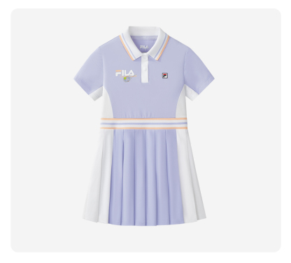 (105 - 130cm) FILA KIDS TENNIS Girl's Dress with Inner Shorts in Purple