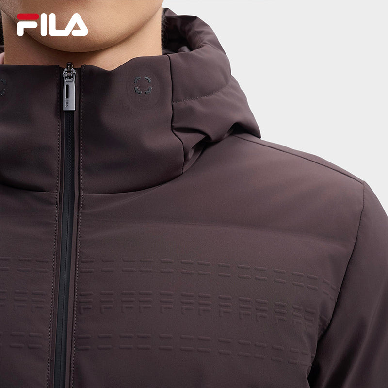 FILA CORE LIFESTYLE BLUE GEOMETRIC SNOW ART Men Down Jacket (Grey)