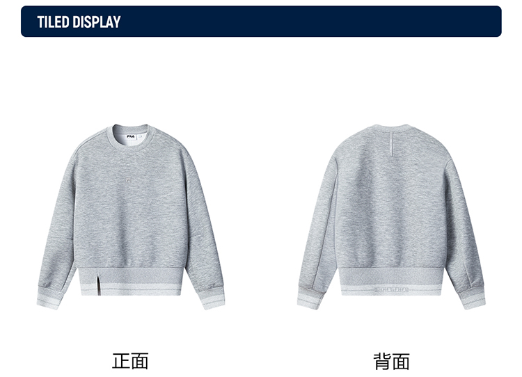 FILA CORE LIFESTYLE Women Sweatshirt (Grey/Yellow)