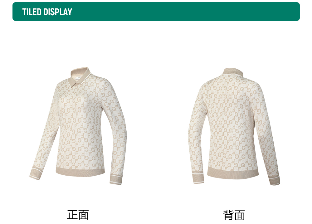 FILA CORE ATHLETICS GOLF X VERSAILLES COLLECTION Women Knit Sweater (Full Print)