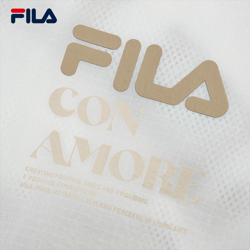 FILA CORE WHITE LINE Men's Thin Jacket with Hood in White/Beige (UV Protection)