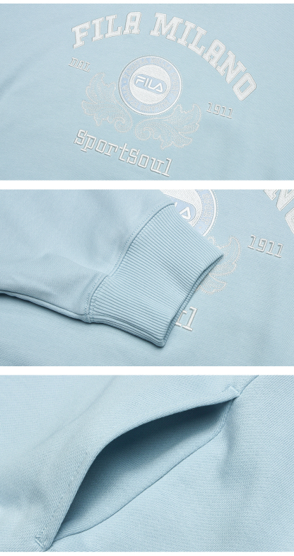 FILA CORE LIFESTYLE FILA MILANO STUDIO IN MILAN Women Hoodie (Blue)