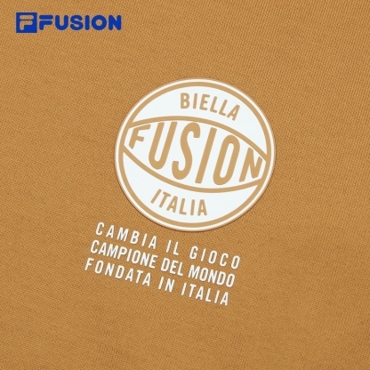 FILA FUSION BASKETBALL INLINE UNIFORM Men's Short Sleeve T-shirt (White / Brown - Cotton)