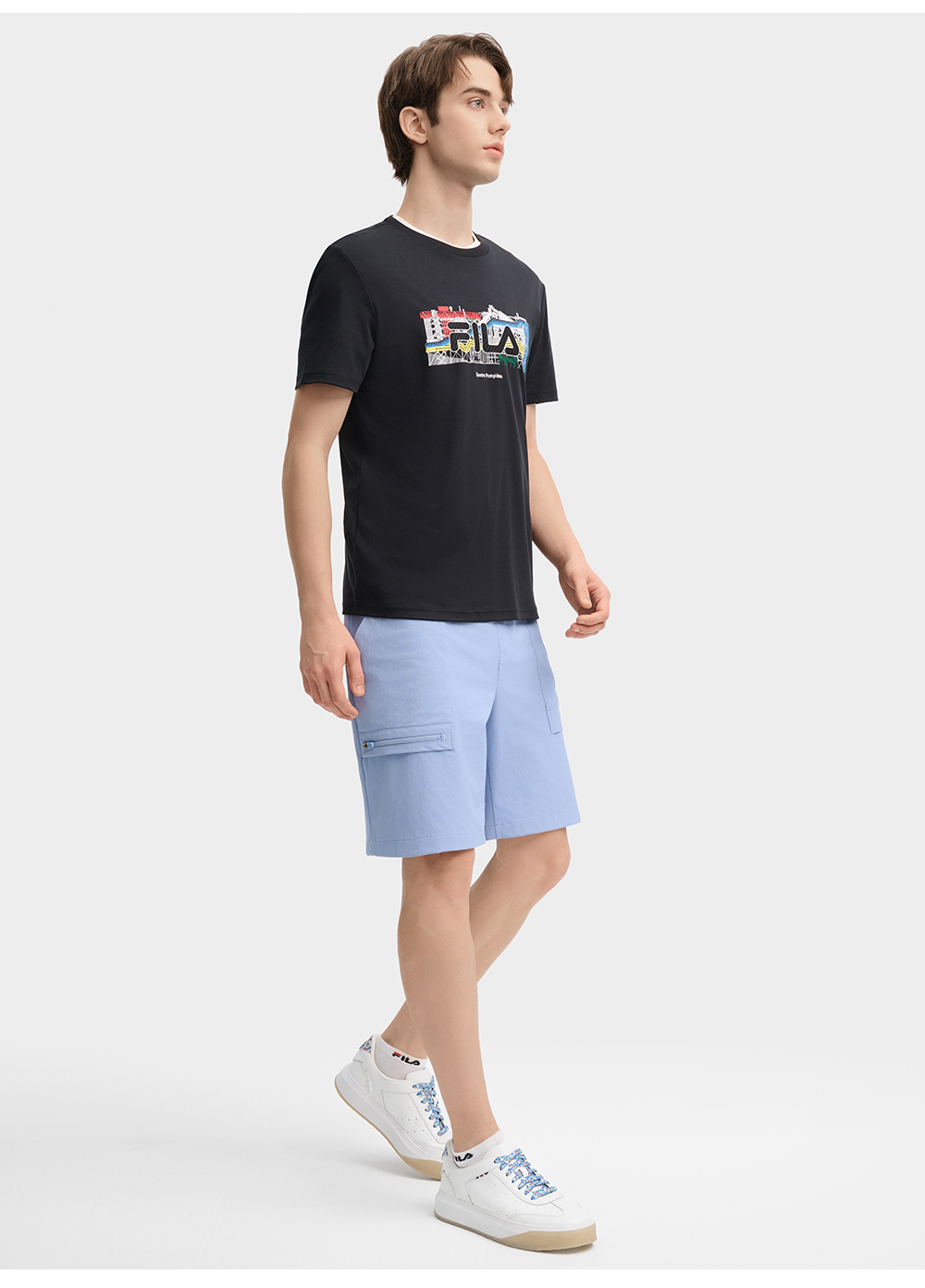 FILA CORE LIFESTYLE HERITAGE Men Short Sleeve T-shirt (Black