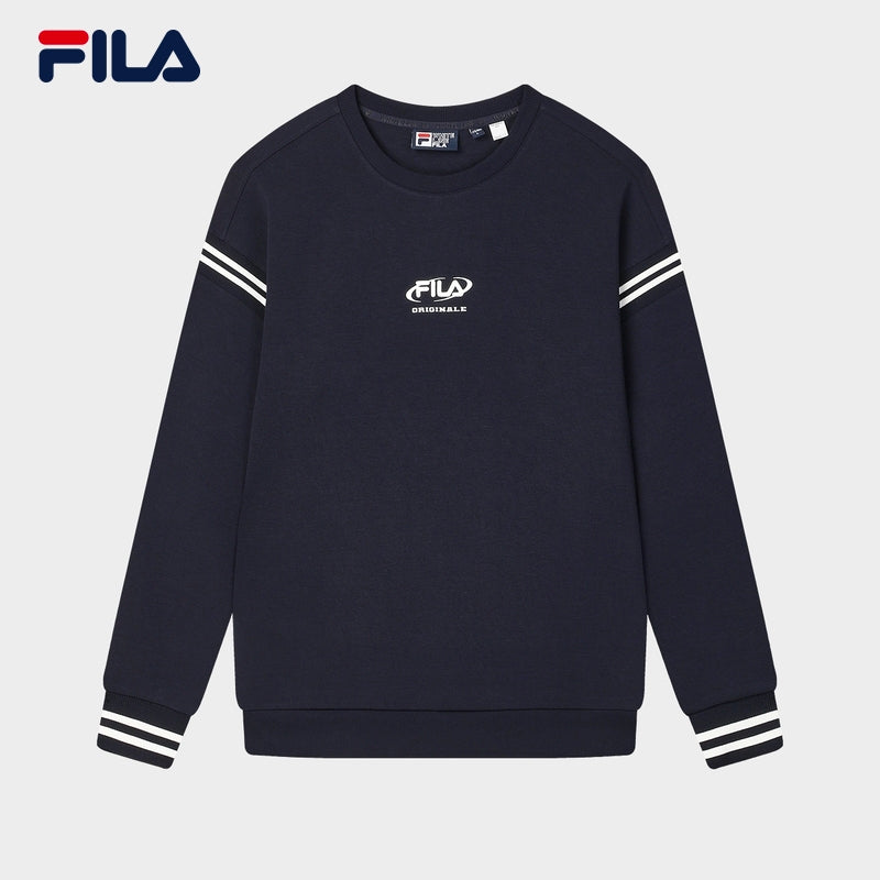 Mens Sweatshirts Black Fila Jumper Fila Men's French Terry