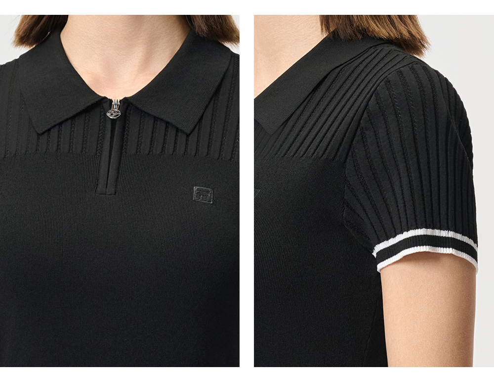 FILA CORE ATHLETICS GOLF Women Knit Sweater (Black / White)