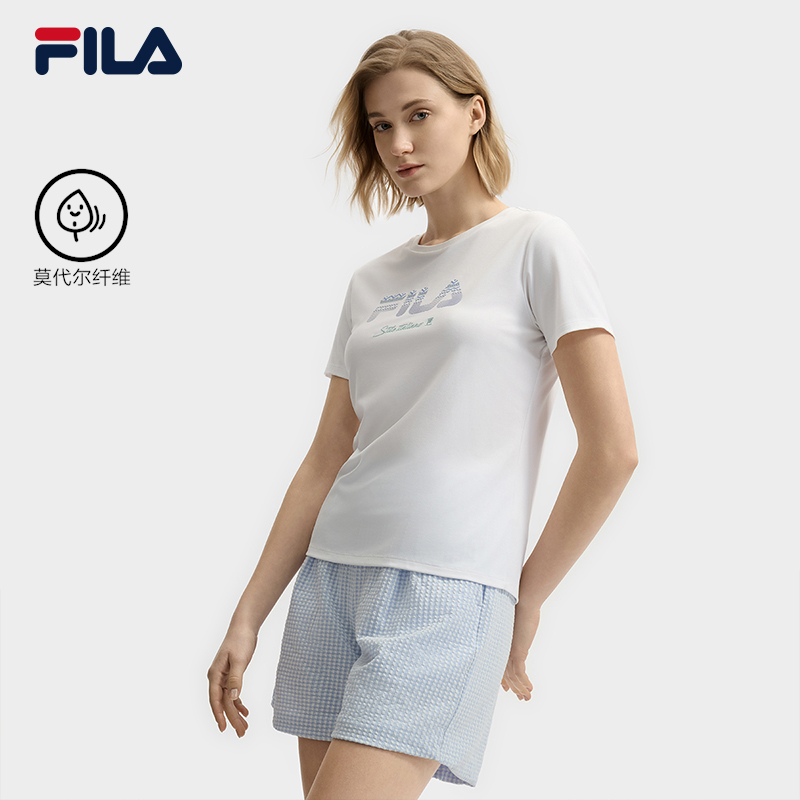 FILA CORE LIFESTYLE WHITE EVERYDAY ELEGANCE Women Short Sleeves T-Shirt