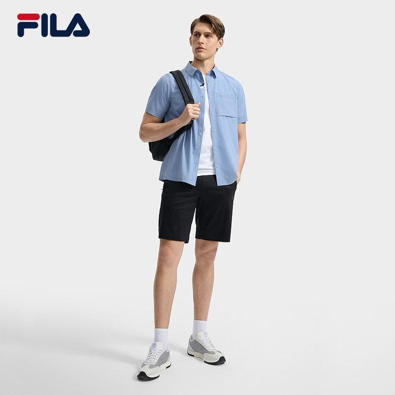FILA CORE LIFESTYLE WHITE LINE ESCAPE THE CITY Men Short Sleeves Shirt
