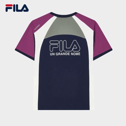FILA CORE WHITE LINE FILA ORIGINALE Men Short Sleeve T-shirt (Dark Blue / White)