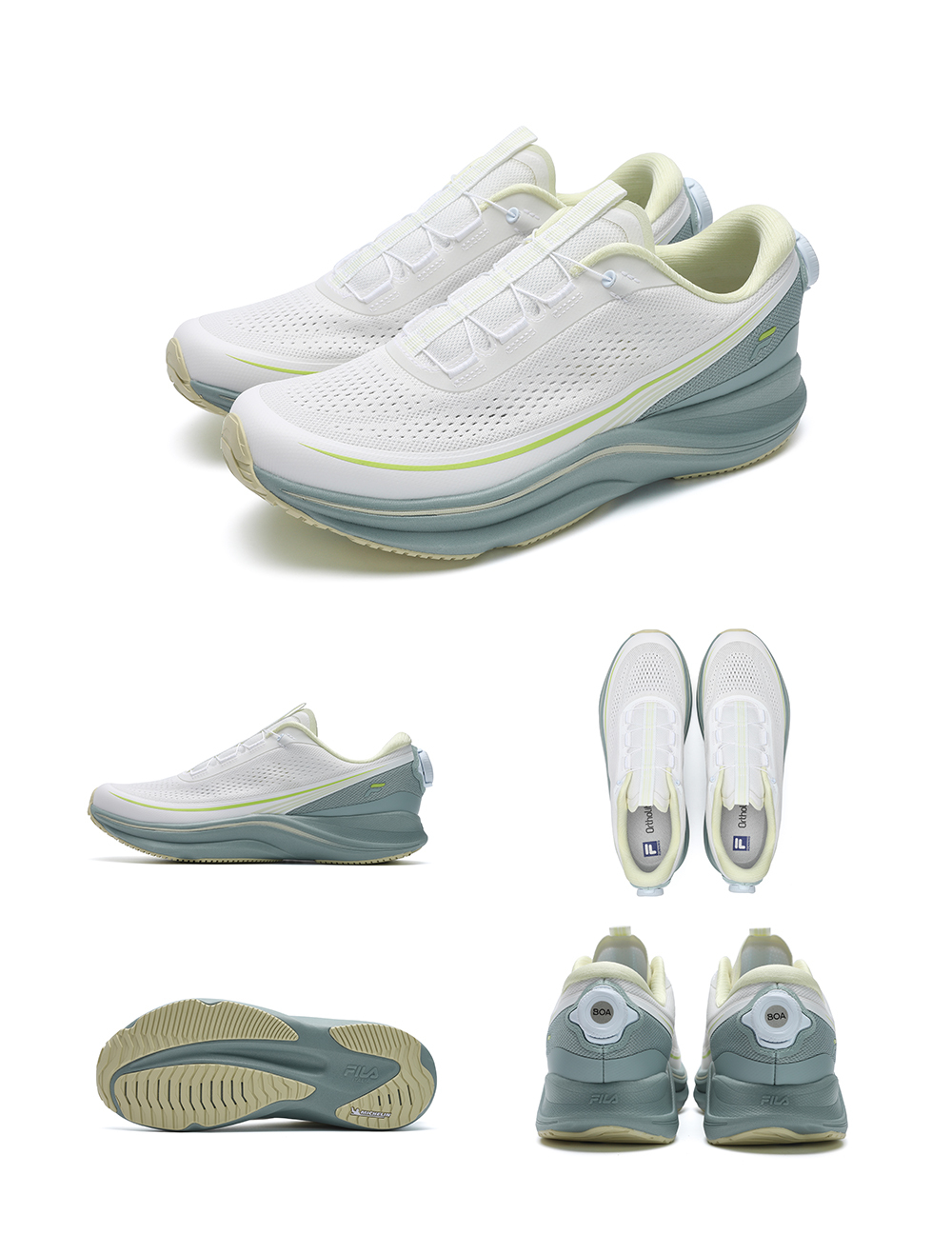 FILA CORE ATHLETICS BOA CHEETAH 2 Men Road Running Shoes (Grey / Yellow)