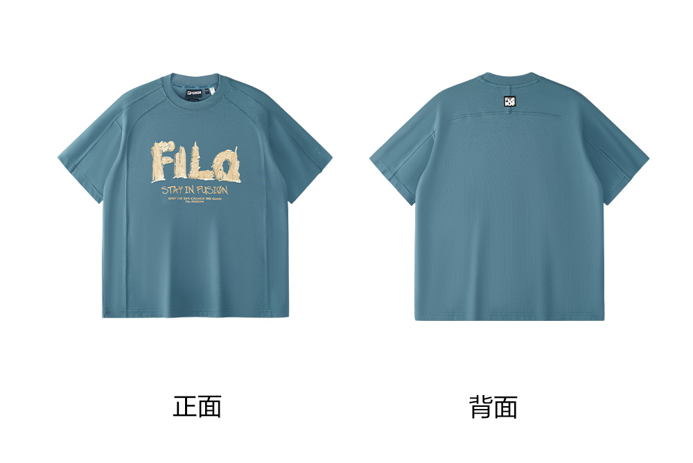 FILA FUSION INLINE FUSION X WORKWEAR SUNBURN GROOVE Men Short Sleeves T-Shirt (Beige / Black / Blue / White)