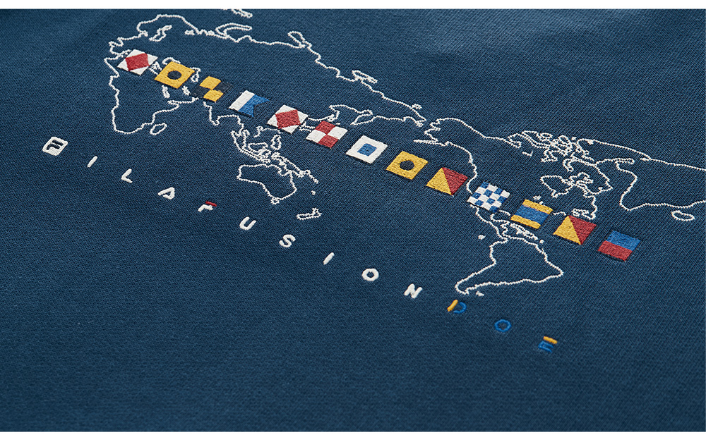 FILA FUSION CROSS OVER FILA X DOE LAND AHOY Women Sweatshirt (Blue)