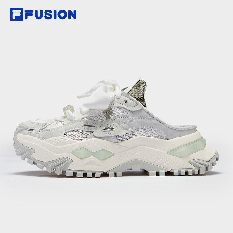 [ TOP PICK! ]FILA FUSION BIANCO MULES Women Platform Shoes/Sneakers (Pink/ Green / Purple) [ Slip-ons | 4.5cm ]