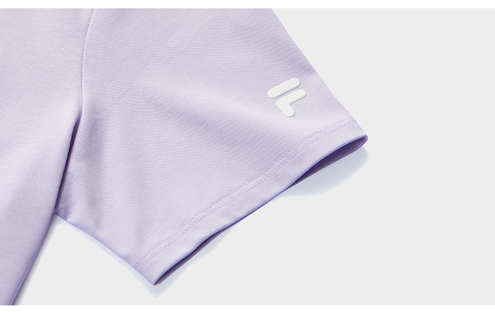 FILA FUSION INLINE URBAN TECH Women Short Sleeve T-shirt (White / Violet)