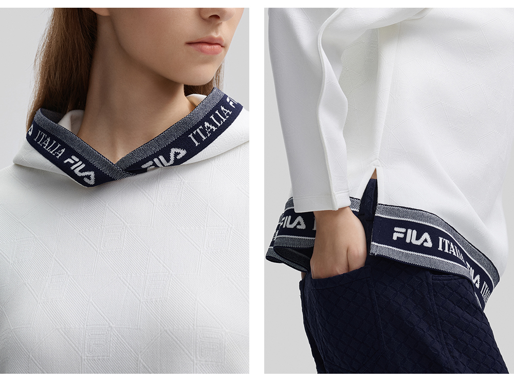 FILA CORE LIFESTYLE FILA EMERALD CHEVAL BLANC COURCHEVEL Women Hoodie (White)