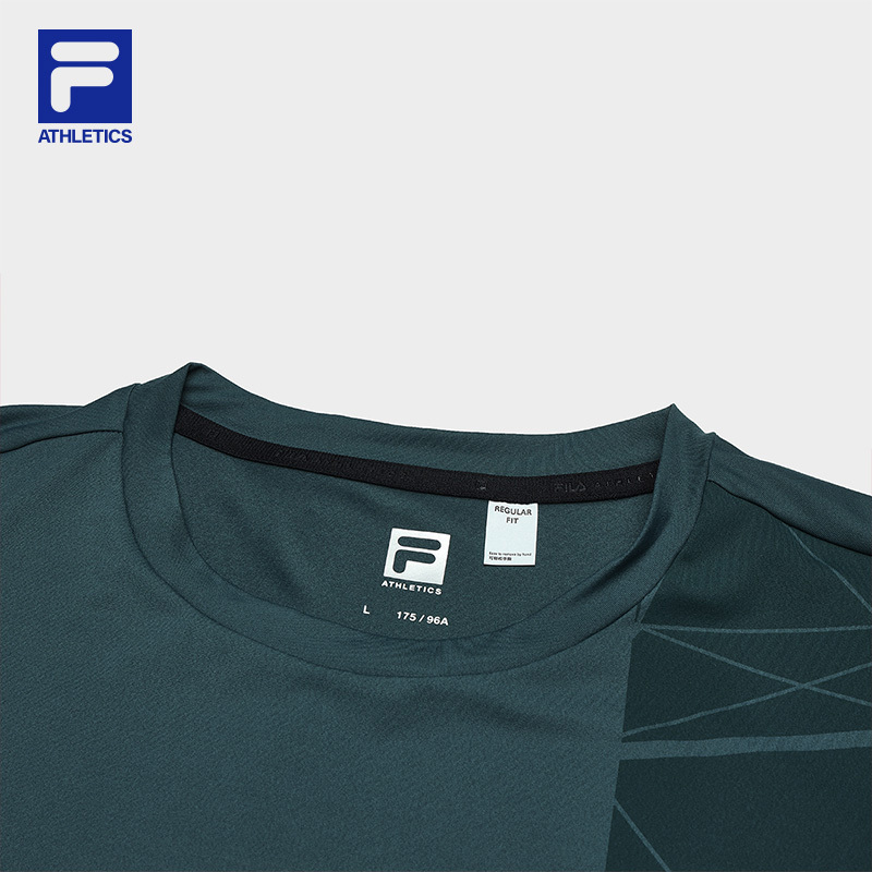 FILA CORE BLACK ATHLETICS FITNESS Men Short Sleeve T-shirt in Green