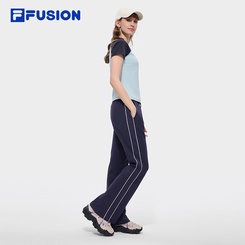 FILA FUSION INLINE Women Knitted Short Sleeve Top