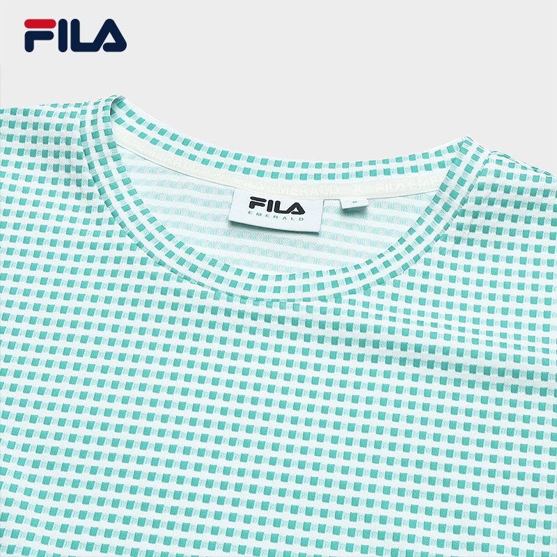 FILA CORE WHITE LINE EMERALD Women Short Sleeve T-shirt