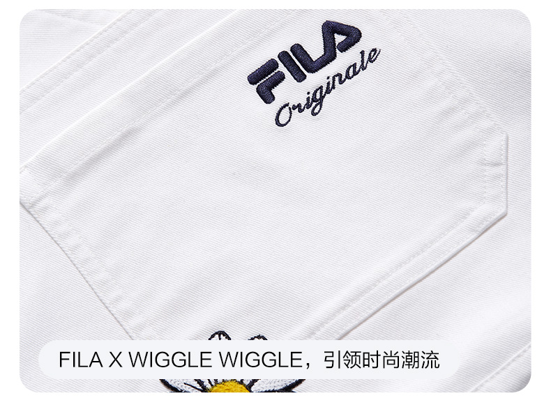 FILA x WiggleWiggle Girls Overall Dress for summer in White