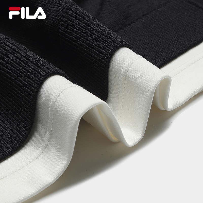 FILA CORE Women WHITE Knitted Short Sleeve Top NAVY