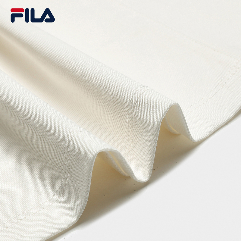 FILA CORE Women ORIGINALE Knitted Short Sleeve Top IVORY