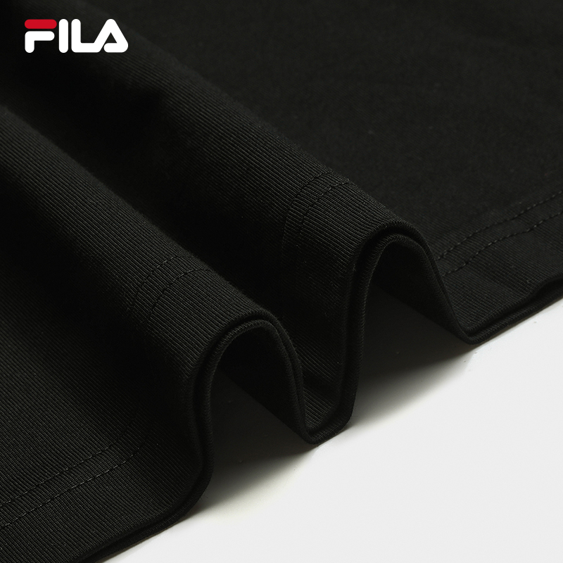 FILA CORE Men ORIGINALE Knitted Short Sleeve Top BLACK