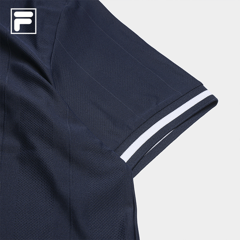 FILA CORE Men's TENNIS Short Sleeve Polo in Dark Blue