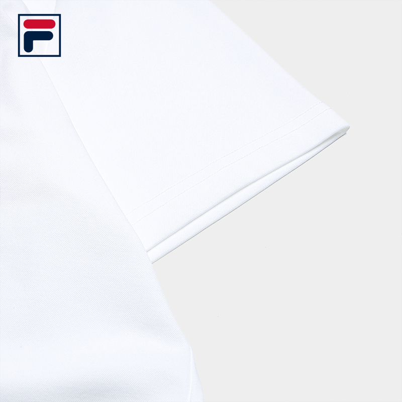 FILA CORE Men's TENNIS Short Sleeve Polo in White