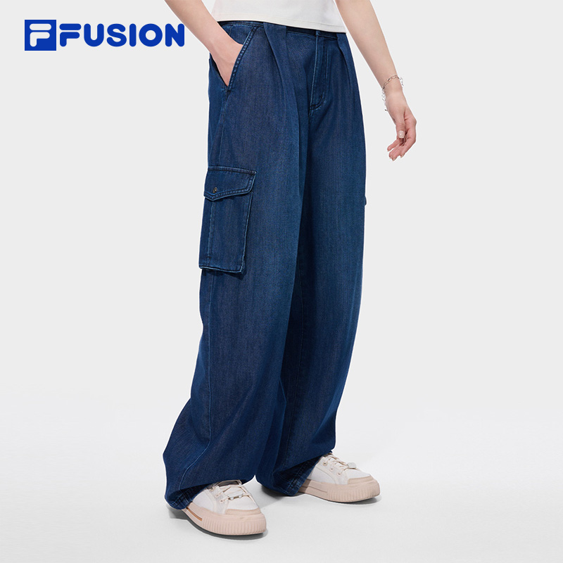 FILA FUSION Women WORKWEAR Washed Denim Jeans