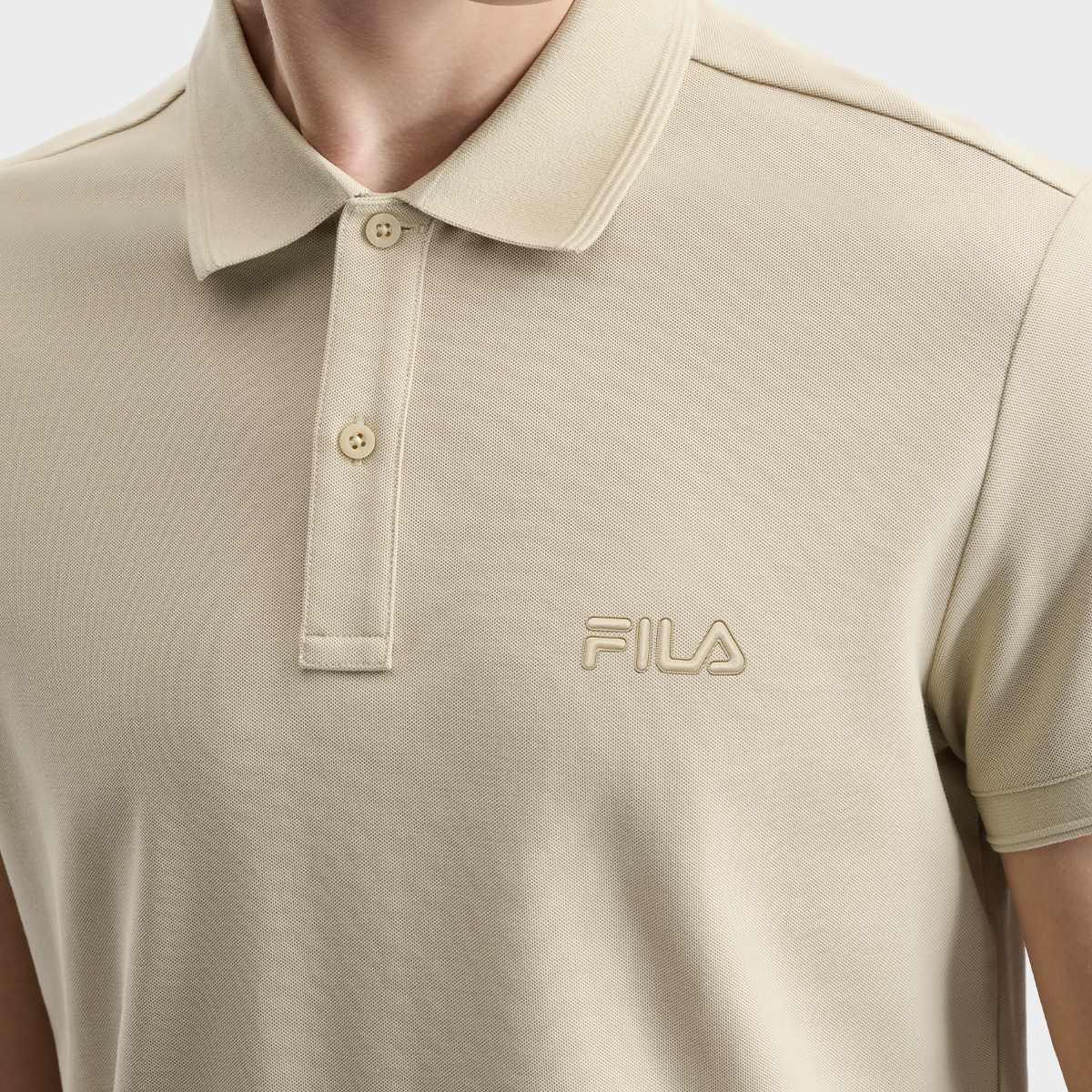 FILA MEN'S HERITAGE Knitted Short Sleeve Polo Shirt