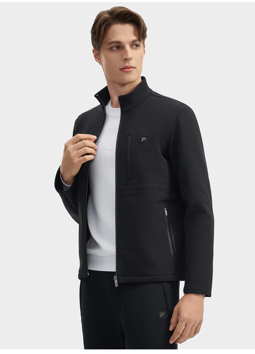 FILA CORE LIFESTYLE WHITE LINE GRENOBLE Men Jacket (Black)