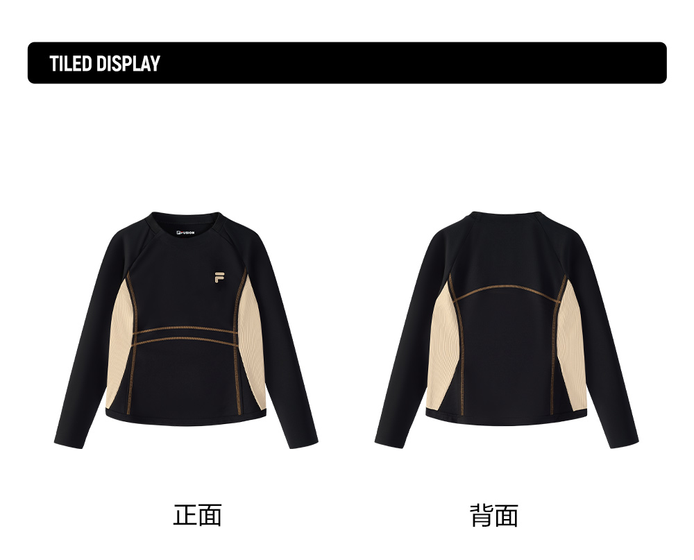 FILA FUSION INLINE URBAN TECH FUTURE TECH STREET Women Long Sleeve Top (Black)