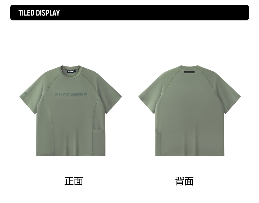 FILA FUSION  FUSION LIFE FUSIONEER DOWNTOWN DRIFT Men Short Sleeve T-shirt (Blue / Green)
