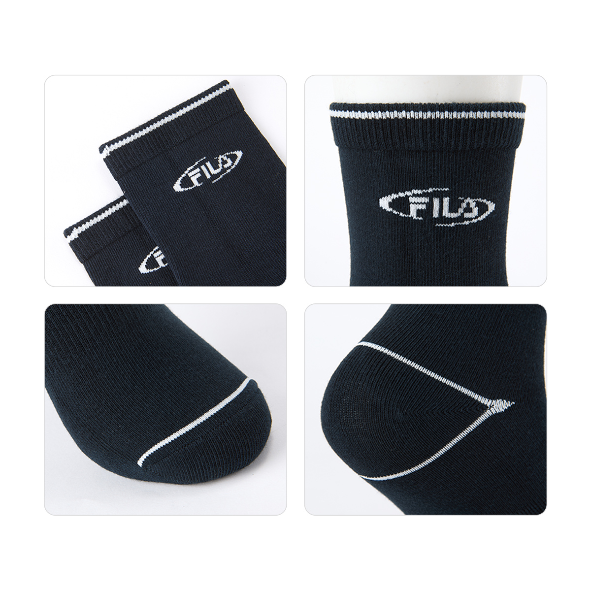 FILA KIDS WHITE LINE Boys Middle Socks