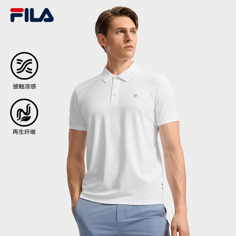 FILA CORE LIFESTYLE WHITE LINE ESCAPE THE CITY Men Short Sleeve Polo