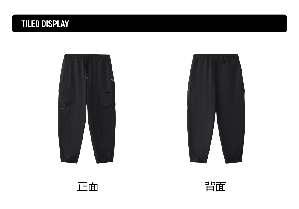 FILA FUSION INLINE FUSION X WORKWEAR STREET DOLPHIN Men Woven Pants (Black)