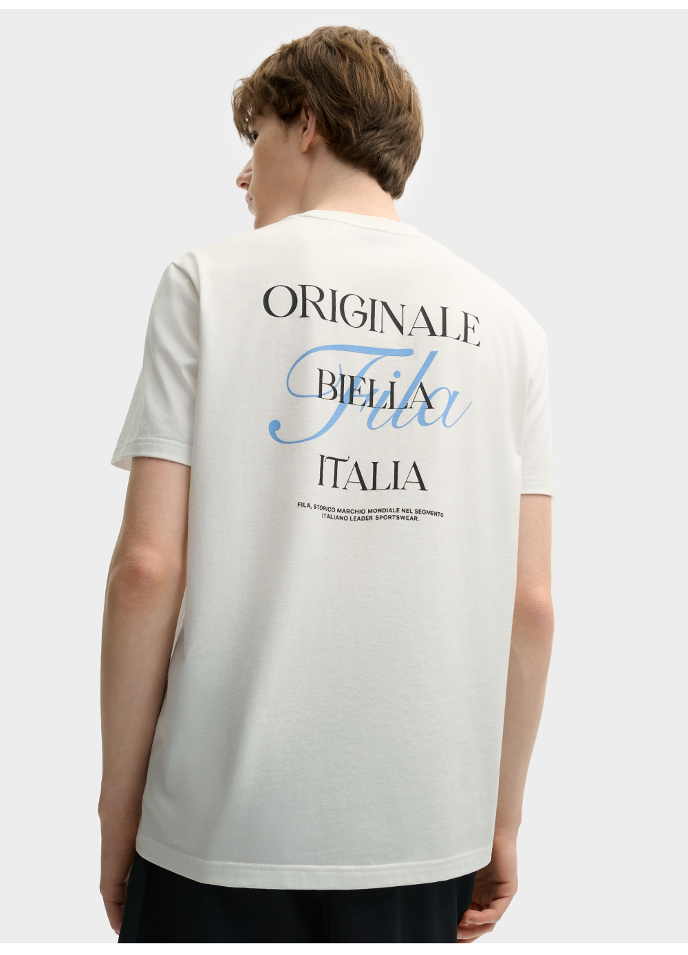 FILA CORE LIFESTYLE ORIGINALE DREAMS ON THE COURT Men Short Sleeves T-Shirt (Grey / Light Blue / White)