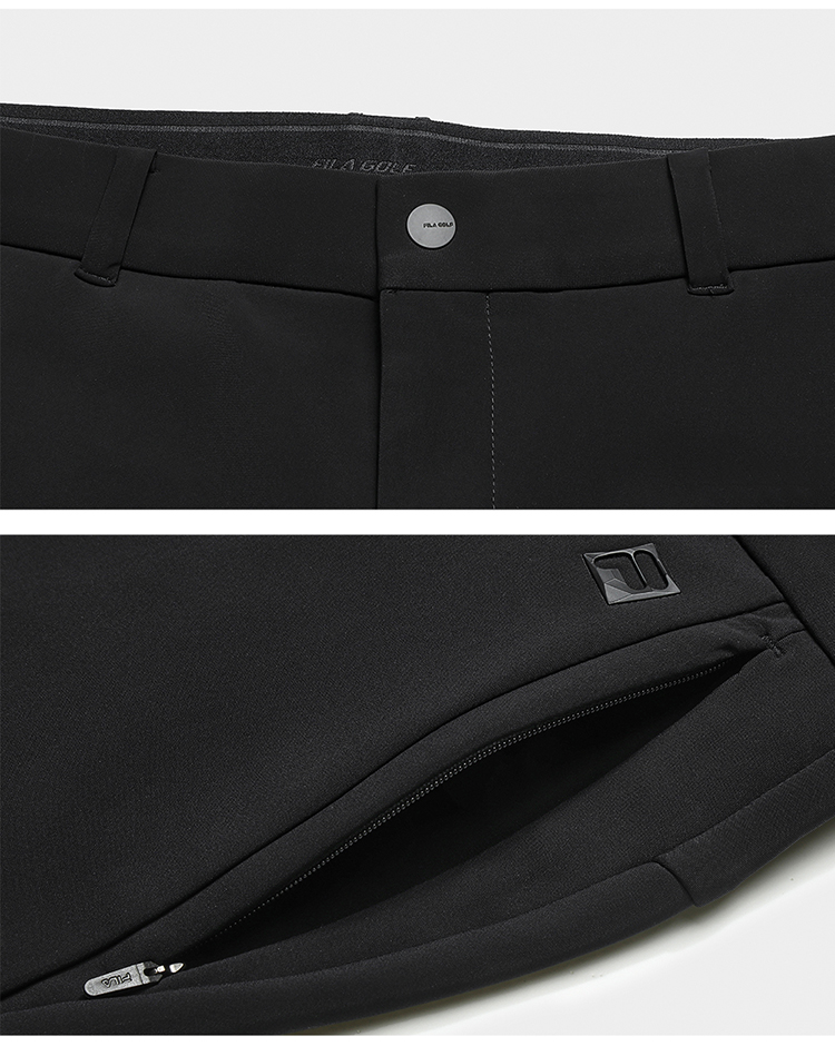 FILA CORE GOLF Men LYCRA Uv resistant  Knit Pants in Black
