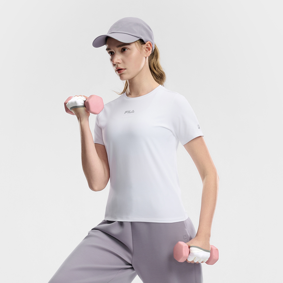 FILA WOMEN'S FITNESS Knitted Short Sleeve Top