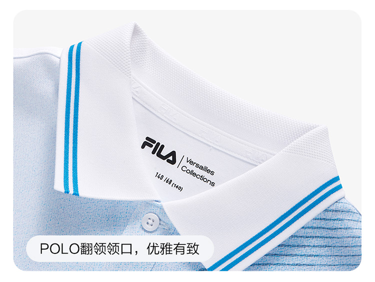 FILA KIDS WHITE LINE x RMN Boys Short Sleeve Polo in White