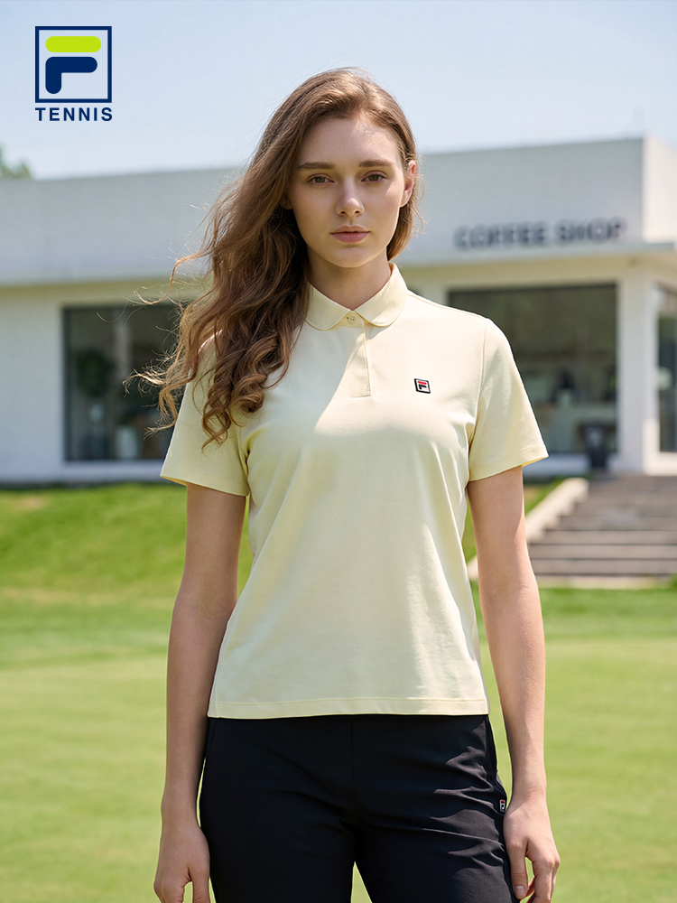 FILA WOMEN'S TENNIS Knitted Short Sleeve Polo Shirt