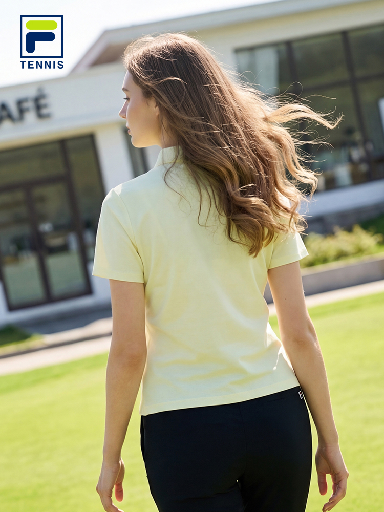 FILA WOMEN'S TENNIS Knitted Short Sleeve Polo Shirt