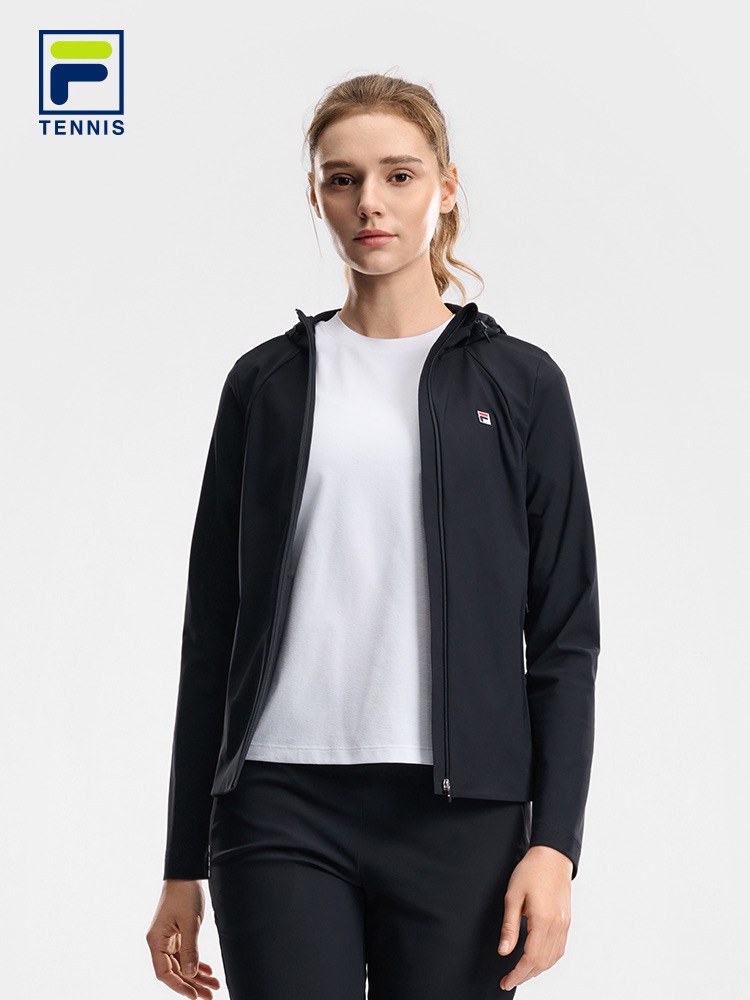 FILA WOMEN'S TENNIS Knitted Hooded Jacket