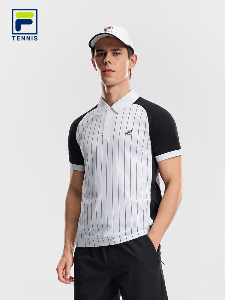 FILA MEN'S TENNIS Knitted Short Sleeve Polo Shirt