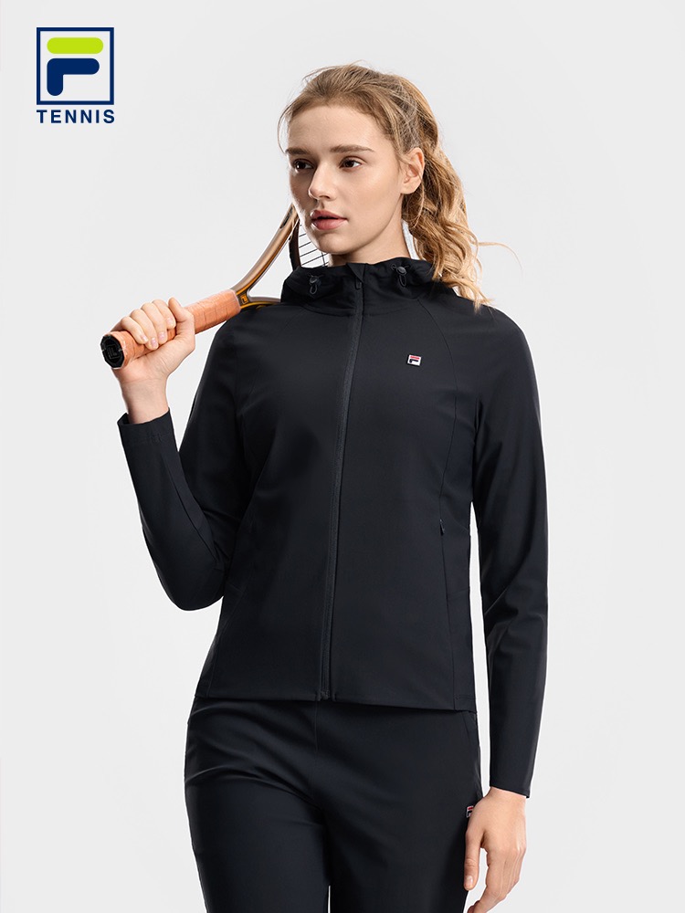 FILA WOMEN'S TENNIS Knitted Hooded Jacket