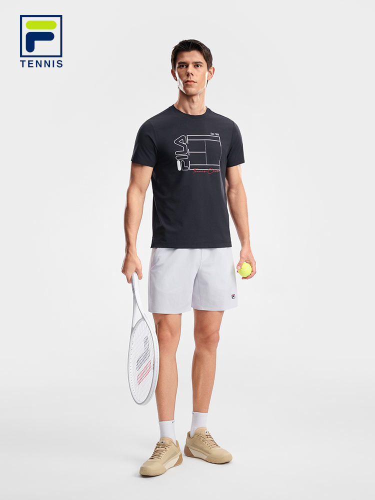 FILA MEN'S TENNIS Knitted Short Sleeve Top